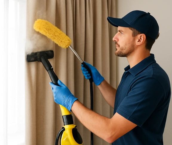 Trusted drapes cleaning technician Matty Curtain Cleaning burleigh-heads QLD
