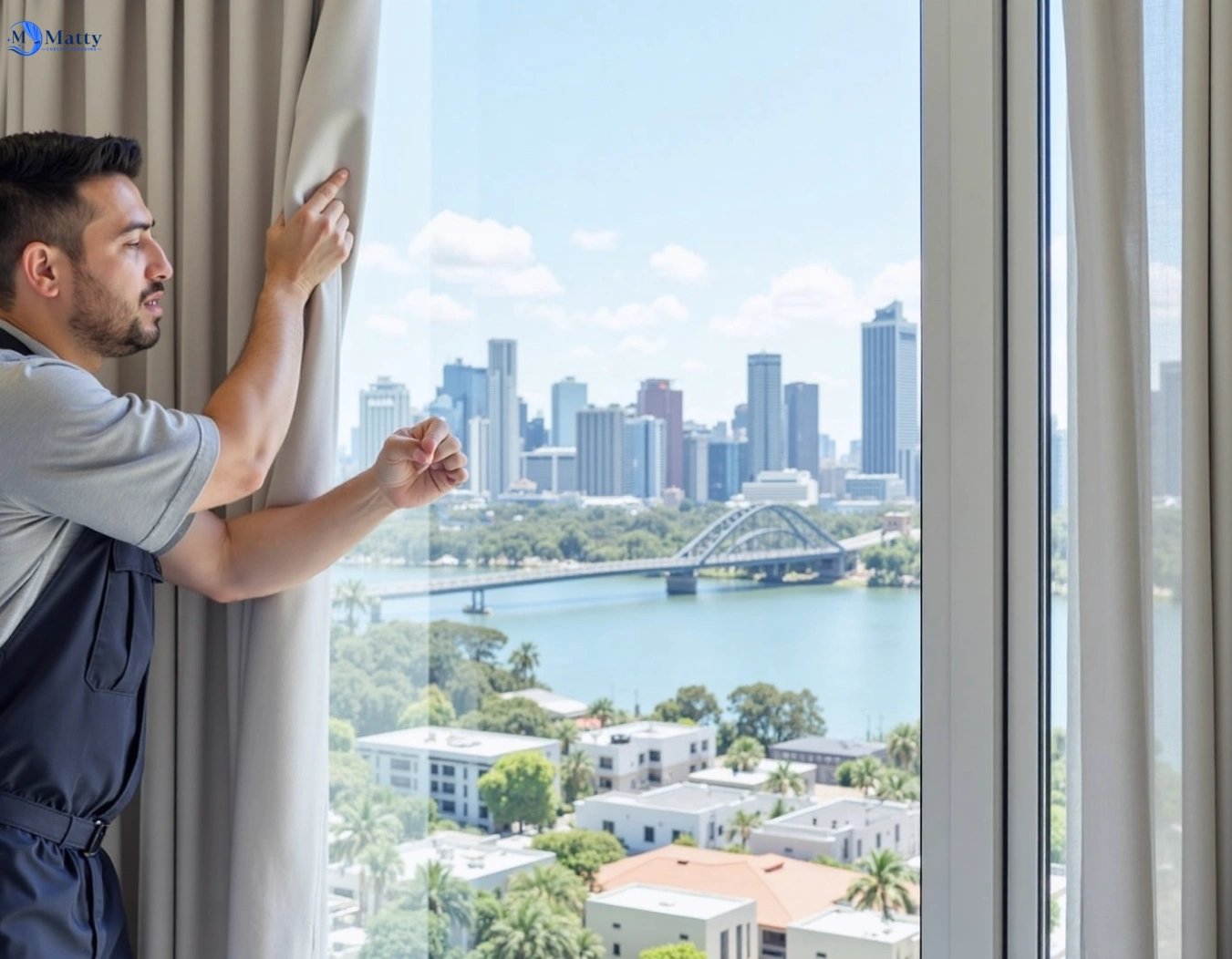 Professional curtain steam cleaning service burleigh-heads QLD by Matty Curtain Cleaning