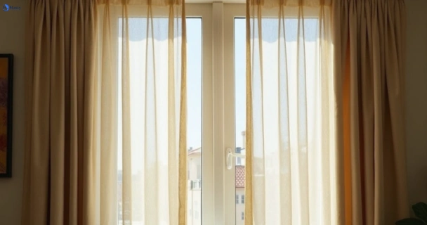 Dull dusty drapes in burleigh-heads before professional cleaning