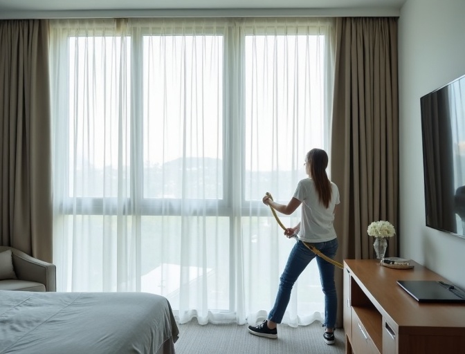 Burleigh Heads Sheer Curtain Cleaning